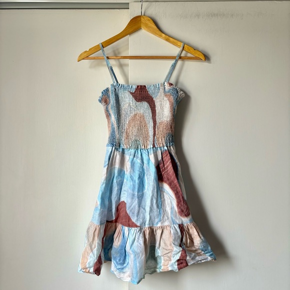 Wilfred Tempest Sleeveless Linen Printed Mini Dress - Picture 3 of 10